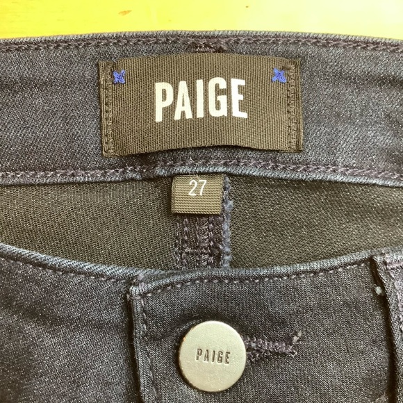 PAIGE Hoxton Dark Mid Rise Straight Jeans Size 27 - Picture 9 of 12